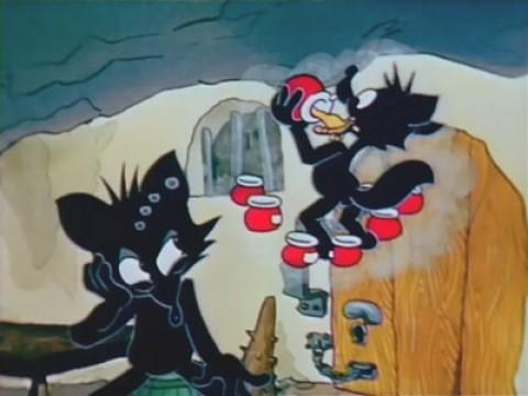 Vargen äter dunder-honung