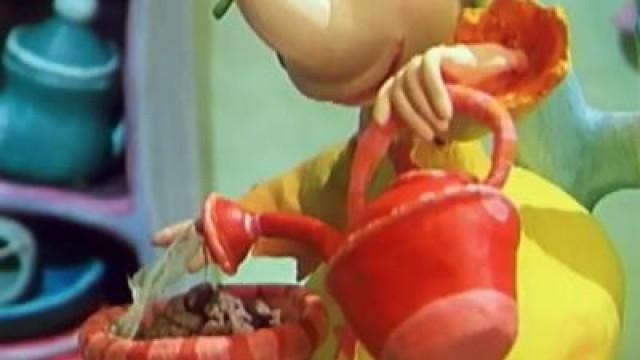 Pondorondo säht eine Blume