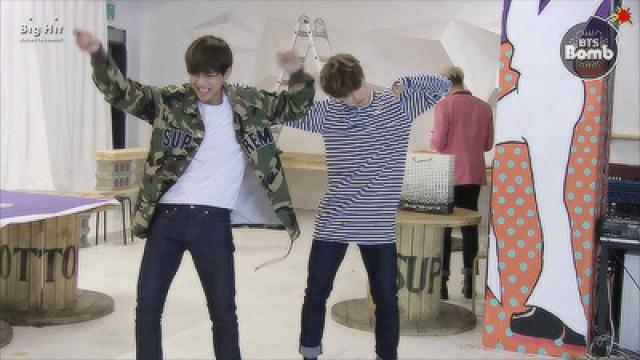 Free dance time with JIMIN & V