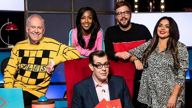 Angellica Bell, Gyles Brandreth, Scarlett Moffatt, and Iain Stirling (3/5)