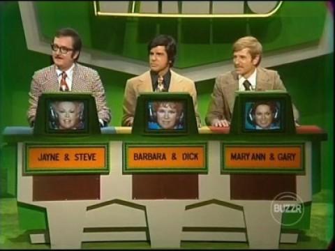 TATTLETALES: TUESDAY MARCH 12, 1974 on CBS-TV (MR. STEVE ALLEN & MRS. JAYNE MEADOWS, MR. RICHARD "DICK" GAUTIER & MRS. BARBARA STUART and MR. GARY COLLINS & MRS. MARY ANN MOBLEY.)