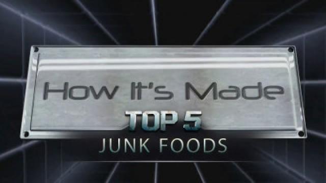 Top 5 Junk Foods: Doughnuts; Stackable Chips; Toaster Pastries; Chocolate Cookies; Buns