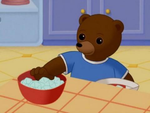 Little Brown Bear is too hot