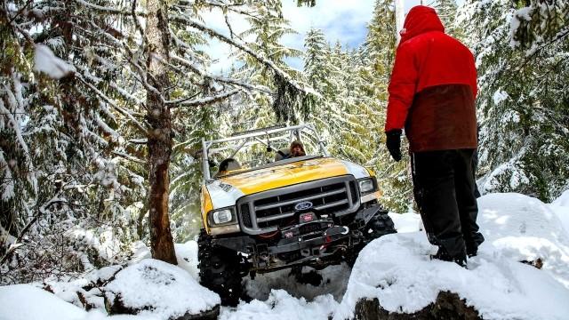 The Crusher-250 Goes Snow Crawling!