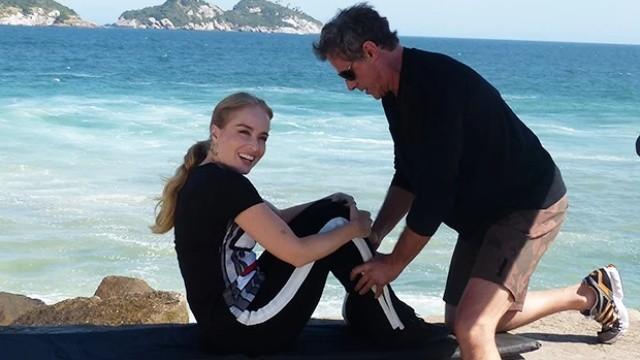 Oscar Magrini, Cláudia Raia, Enzo Motta e Nívea Stelmann