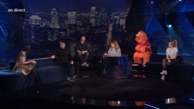 Laurence Bareil, Alexandre Barrette, Pierre-Luc Pomerleau, Diane Bibaud, Geoff Molson et Youppi !