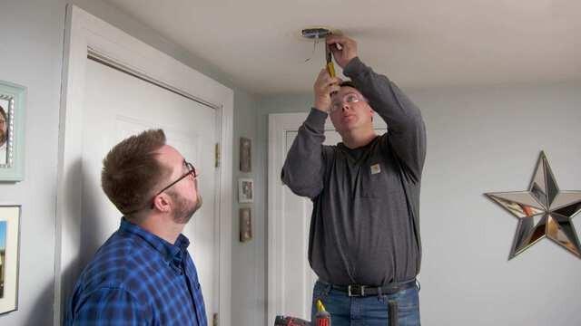 Ceiling Light; Tool Storage