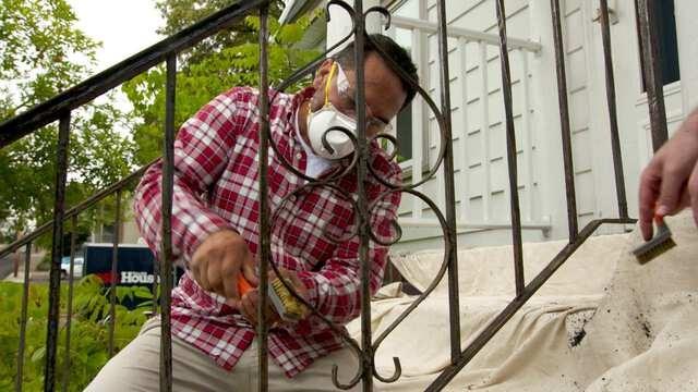 Paint Metal Railing; Wine Rack