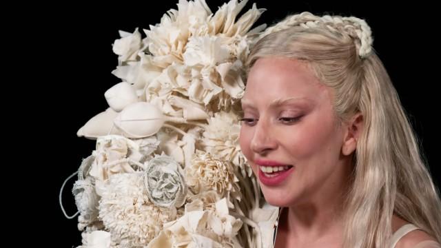 Lady Gaga Tries to Keep a Poker Face While Eating Spicy Wings