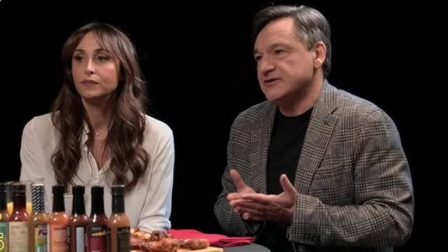 Benedetta Parodi and Fabio Caressa