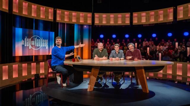 'Nerdland' met Lieven Scheire, Hetty Helsmoortel en Bart Van Peer.