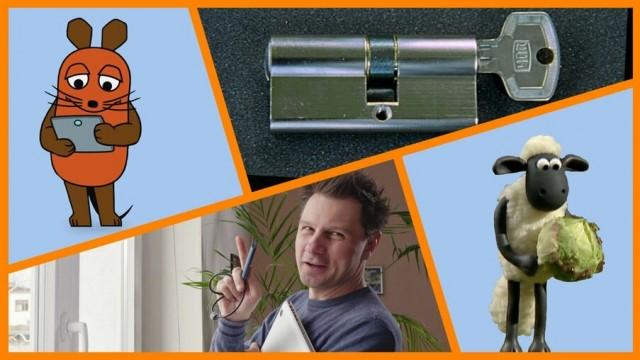 Cloud-Speicher|Krawinkel: Wolkenkratzer|Sicherheitsschloss|Shaun das Schaf: Gemüsefußball