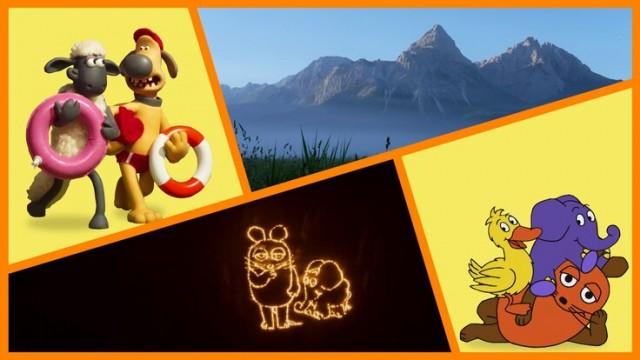 Bergfeuer (Teil 1)|Nulli und Priesemut: Anstrengende Urlaubsfahrt|Bergfeuer (Teil 2)|Shaun das Schaf: Die Teichreiniger