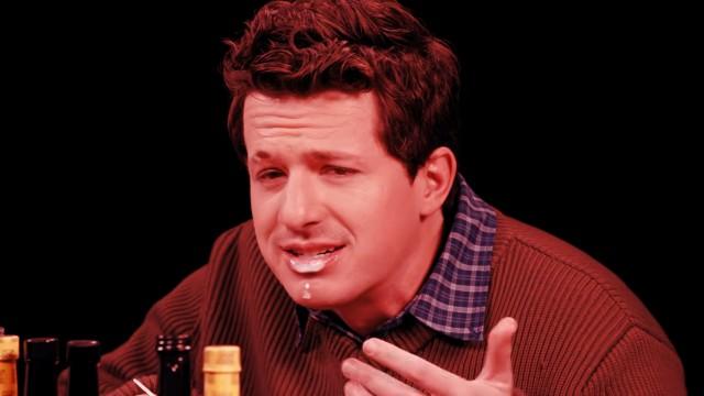 Charlie Puth Beats Himself Up While Eating Spicy Wings