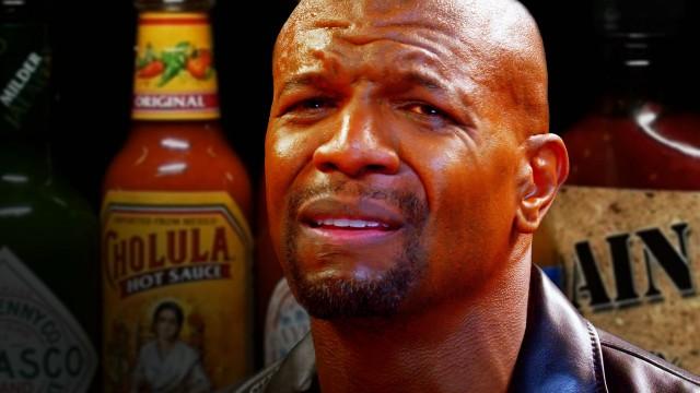 Terry Crews Hallucinates While Eating Spicy Wings