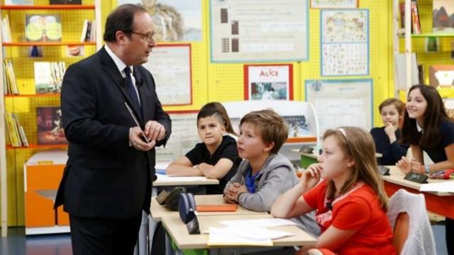 François Hollande, Kylian Mbappe et Kev Adam