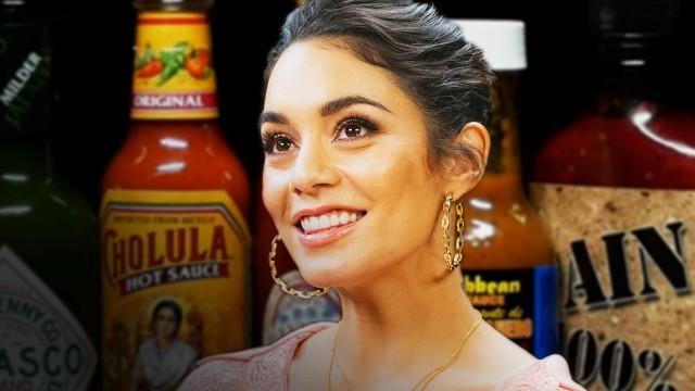 Vanessa Hudgens Does Tongue Twisters While Eating Spicy Wings