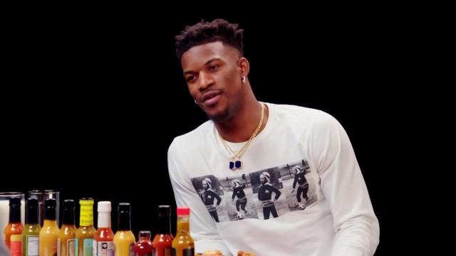 Jimmy Butler Goes Rocky Balboa on Spicy Wings