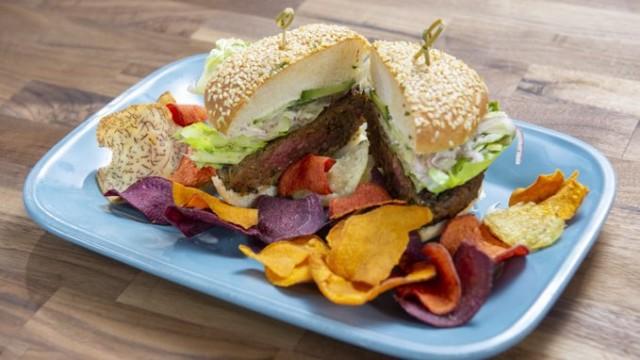 Shawarma Burgers with Tahini-Yogurt Sauce