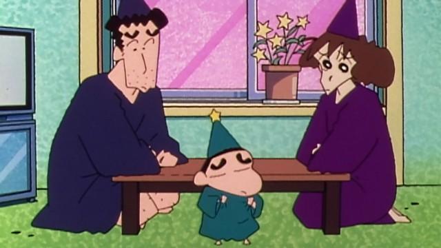 Shin-Chan is a magician (1st and 2nd part) / They don't even build our house by gunfire (1st, 2nd and 3rd part)