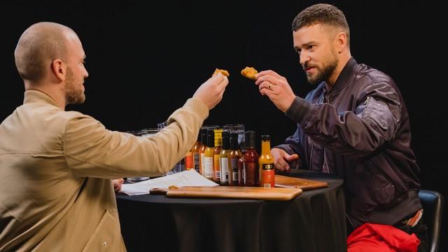 Justin Timberlake Cries a River While Eating Spicy Wings