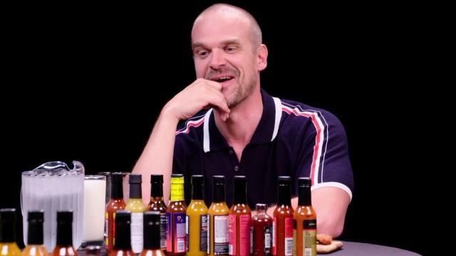 David Harbour Feels Out of Control While Eating Spicy Wings