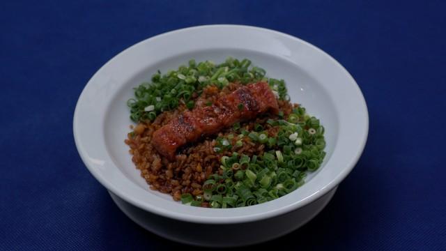 Eel Kabayaki Fried Rice with Spicy Oyster and Leeks of Shinmachi, Fuchu-shi, Tokyo