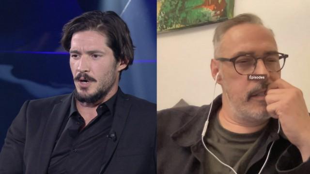 Éric Bruneau, Guillaume Pineault, Bruny Surin, sa fille Kimberley-Ann Surin et Farah Alibay via Skype