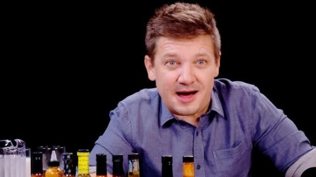 Jeremy Renner Goes Blind in One Eye While Eating Spicy Wings