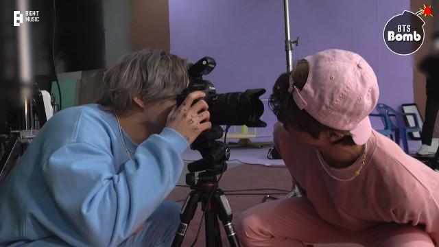 Jin and Jung Kook Play with a Camera