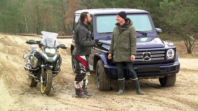 Auto vs. Motorrad - Mercedes G 350 d vs. BMW R 1250 GS Adventure | Garage Brothers - Offroad-Challenge | Dets Top 3 der 5-Zylinder-Dauerläufer