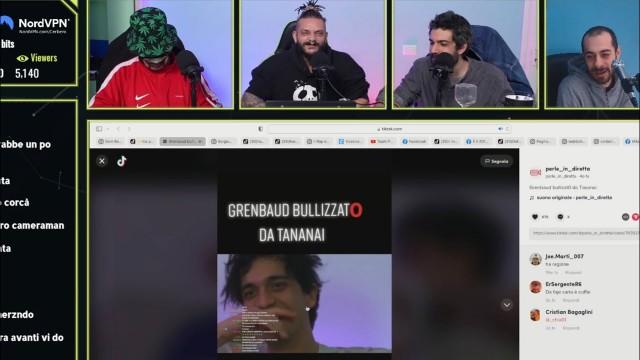 Un TANANAI ubriaco e maleducato UMILIA GRENBAUD nella sua Live | Cerbero Podcast #1290