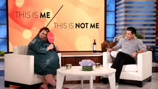 Guest host Mario Lopez with Chrissy Metz, Christina Perri