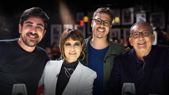 Galvão Bueno, Fernanda Abreu e Marcelo Adnet