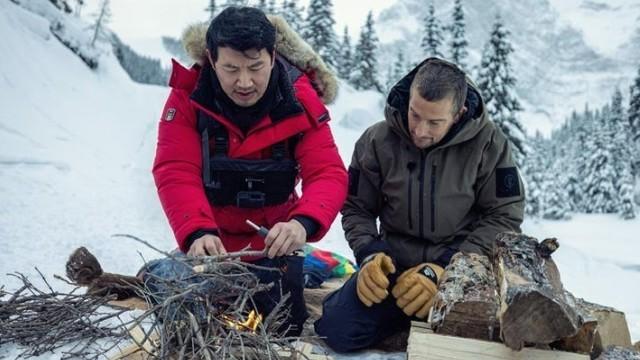 Simu Liu in the Canadian Rockies