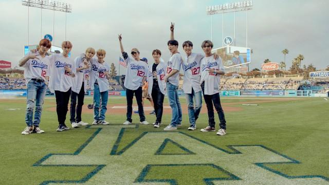 NCT 127 X LA : Let's go Dodgers! The first pitch at Dodger Stadium