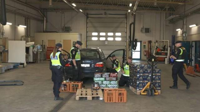 A car filled with alcohol