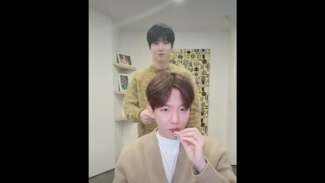 Happy Valentine's day from #SUHO & #BAEKHYUN | #Shorts