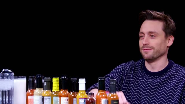 Kieran Culkin Fires Sean While Eating Spicy Wings