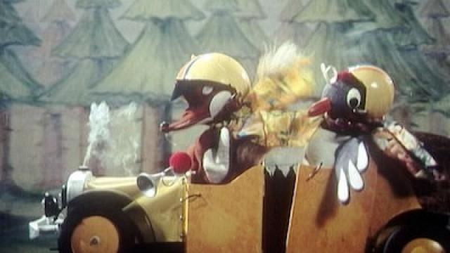 Das verrückte Automobil - Landung auf dem Baum