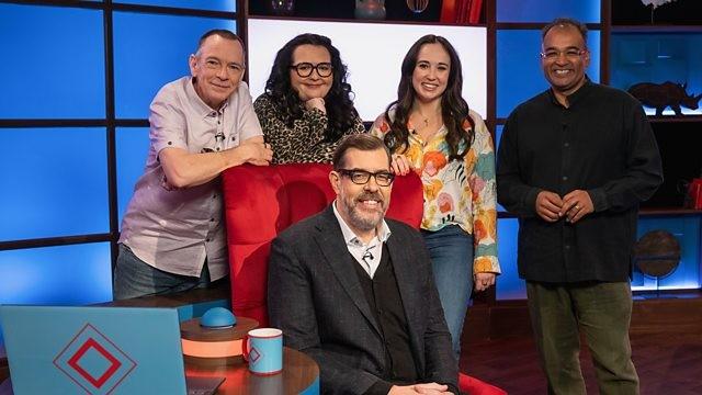 Krishnan Guru-Murthy, Megan McCubbin, Ashley Storrie and Adam Woodyatt (1/5)