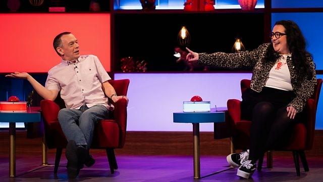 Krishnan Guru-Murthy, Megan McCubbin, Ashley Storrie and Adam Woodyatt (2/5)